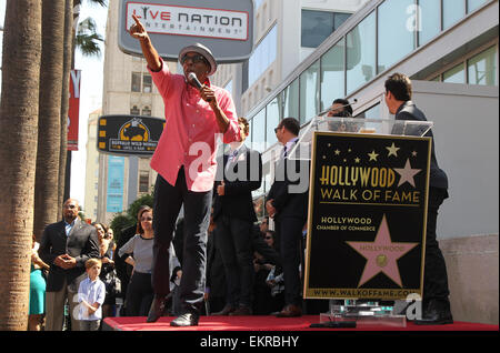 New Kids on the Block La cérémonie de dévoilement d'étoiles sur le Hollywood Walk of Fame en vedette : Arsenio Hall où : Hollywood, California, United States Quand : 09 Oct 2014 Banque D'Images