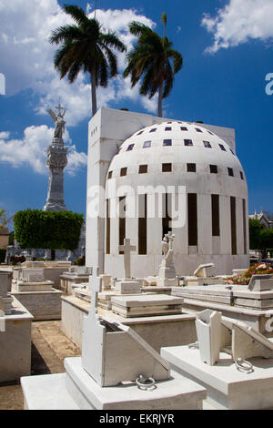 Cementerio de Cristobal Colon dans le Vedado, La Havane Cuba, Banque D'Images