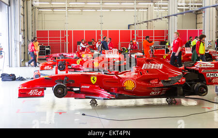 ISTANBUL Turquie 26 octobre 2014 F1 garage voiture Ferrari Racing Days Circuit d'Istanbul Park Banque D'Images