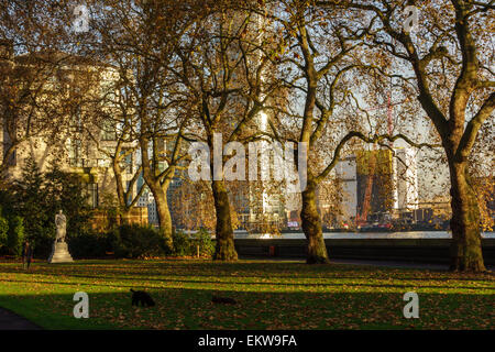 Jardins de Pimlico par Tamise, Londres, UK Banque D'Images