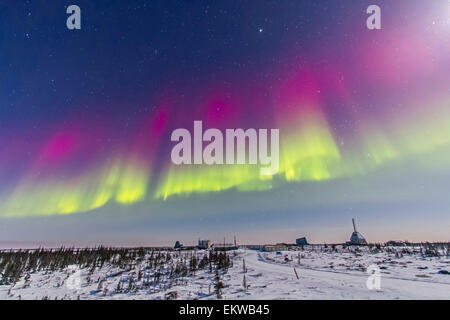 7 février 2014 - Aurora Borealis vu de Churchill, Manitoba, Canada. au Churchill Northern Studies Centre, dans une vue lo Banque D'Images