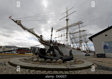 Statsråd Lehmkuhl à elle's Quay Skur, Bradbenken 7, Vågen à Bergen, Norvège. Banque D'Images