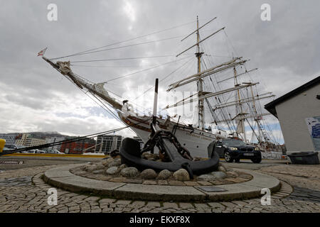 Statsråd Lehmkuhl à elle's Quay Skur, Bradbenken 7, Vågen à Bergen, Norvège. Banque D'Images