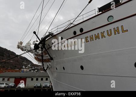 Statsråd Lehmkuhl à elle's Quay Skur, Bradbenken 7, Vågen à Bergen, Norvège. Banque D'Images