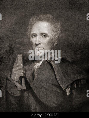 Daniel Boone, 1734 à 1820. Explorateur américain, pionnier, pionnière et héros légendaire. Banque D'Images