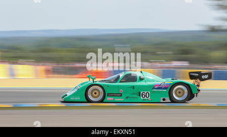 LE MANS, FRANCE - 12 juin 2014 : Cheetah # 60 avec chauffeur Eric Rickenbacher Banque D'Images