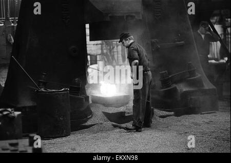 Les travailleurs de l'anglais Steel Corporation steelworks. 2 octobre 1967. Banque D'Images