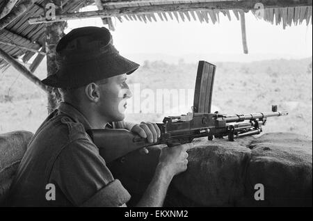 Les troupes britanniques dans la région de Bornéo. 1964. Banque D'Images