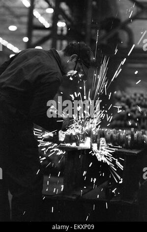 Les travailleurs de l'anglais Steel Corporation steelworks. 2 octobre 1967. Banque D'Images