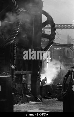 Les travailleurs de l'anglais Steel Corporation steelworks. 2 octobre 1967. Banque D'Images