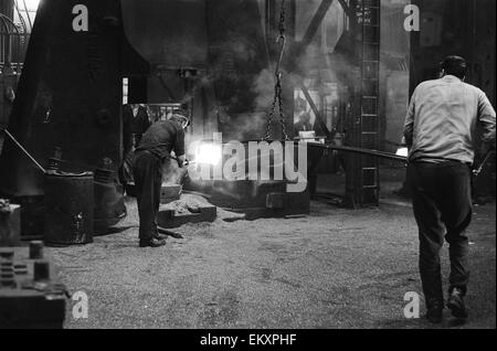 Les travailleurs de l'anglais Steel Corporation steelworks. 2 octobre 1967. Banque D'Images