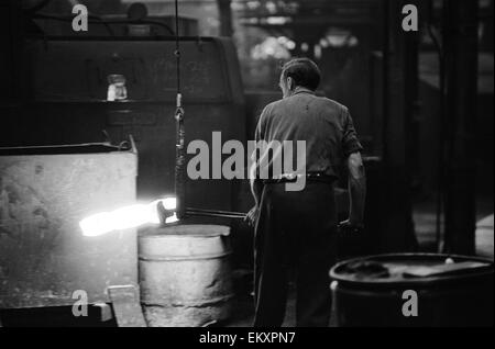 Les travailleurs de l'anglais Steel Corporation steelworks. 2 octobre 1967. Banque D'Images