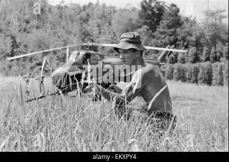 Les troupes britanniques dans la région de Bornéo. 1964. Banque D'Images