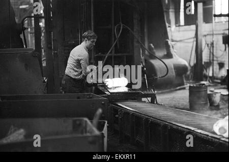 Les travailleurs de l'anglais Steel Corporation steelworks. 2 octobre 1967. Banque D'Images