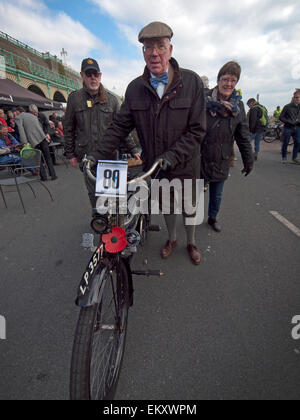 Un vétéran rallye moto à Brighton Banque D'Images