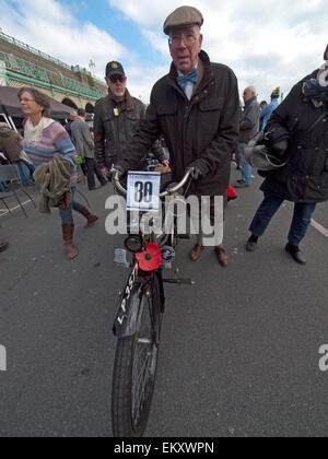 Un vétéran rallye moto à Brighton Banque D'Images