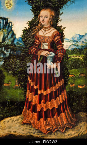 Lucas Cranach l'ancien ( Kronach 1472 - Weimar 1553 ) St-Madeleine 1525 Allemand Allemagne Banque D'Images