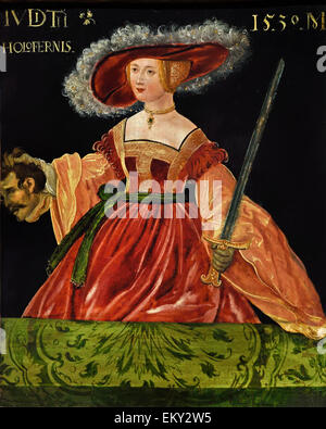 Judith avec la tête d'Holopherne Michael Ostendorfer ( Michael Ostendorffer ) 1490 1559 Allemand Allemagne Ratisbonne Banque D'Images