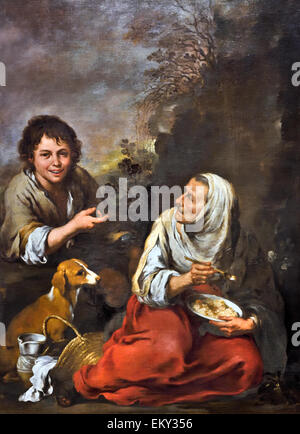 Bartolomé Estéban Murillo Séville (1618 - 1682) Vieille Femme à Séville avec un garçon 1650 - 1655 Espagnol Espagne Banque D'Images