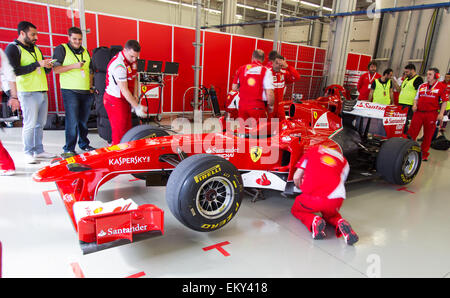 ISTANBUL Turquie 26 octobre 2014 F1 garage voiture Ferrari Racing Days Circuit d'Istanbul Park Banque D'Images