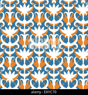Abstract floral seamless pattern. Dans l'ornement classique style retro Banque D'Images