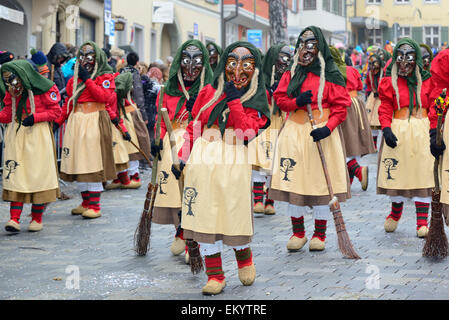 Narrensprung Ravensburg, Swabian-Alemannic Fastnacht, Ravensburg, en Haute Souabe, Bade-Wurtemberg, Allemagne Banque D'Images