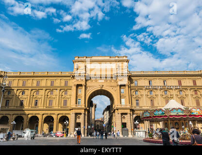 Passage Arcone, Piazza della Repubblica, Florence, Toscane, Italie Banque D'Images