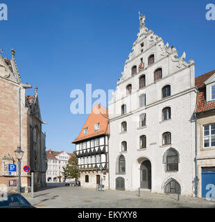 Gewandhaus ancien sur la place de la vieille ville, aujourd'hui la chambre de commerce, Braunschweig, Basse-Saxe, Allemagne Banque D'Images