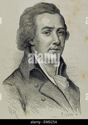 William Pitt, comte de Chatham (1708-1778). Homme d'État britannique du parti Whig le groupe. La gravure. Portrait. Banque D'Images