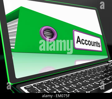 Fichier des comptes sur la comptabilité montre portable Banque D'Images