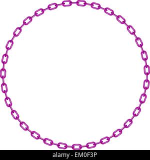 Chaîne violet en forme de cercle Illustration de Vecteur