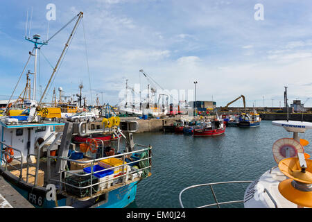 Voir les bateaux dans le port de Fraserburgh dans Aberdeenshire;Ecosse Banque D'Images