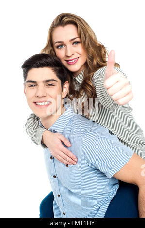 Attractive young couple having fun Banque D'Images
