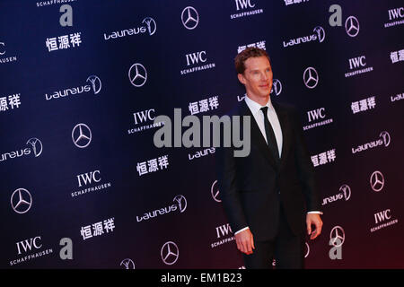 Shanghai, Chine. Apr 15, 2015. L'acteur Benedict Cumberbatch assiste à Laureus World Sports Awards à Shanghai, Chine, le 15 avril 2015. Credit : Panda Eye/Alamy Live News Banque D'Images