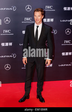 Shanghai, Chine. Apr 15, 2015. L'acteur Benedict Cumberbatch assiste à Laureus World Sports Awards à Shanghai, Chine, le 15 avril 2015. Credit : Panda Eye/Alamy Live News Banque D'Images