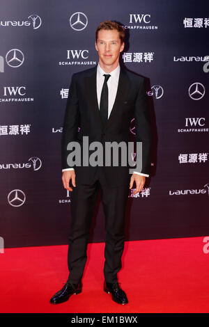 Shanghai, Chine. Apr 15, 2015. L'acteur Benedict Cumberbatch assiste à Laureus World Sports Awards à Shanghai, Chine, le 15 avril 2015. Credit : Panda Eye/Alamy Live News Banque D'Images