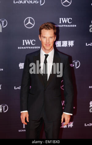 Shanghai, Chine. Apr 15, 2015. L'acteur Benedict Cumberbatch assiste à Laureus World Sports Awards à Shanghai, Chine, le 15 avril 2015. Credit : Panda Eye/Alamy Live News Banque D'Images