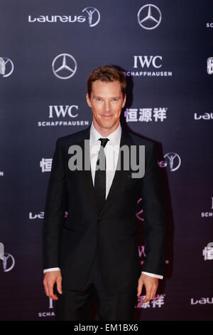 Shanghai, Chine. Apr 15, 2015. L'acteur Benedict Cumberbatch assiste à Laureus World Sports Awards à Shanghai, Chine, le 15 avril 2015. Credit : Panda Eye/Alamy Live News Banque D'Images