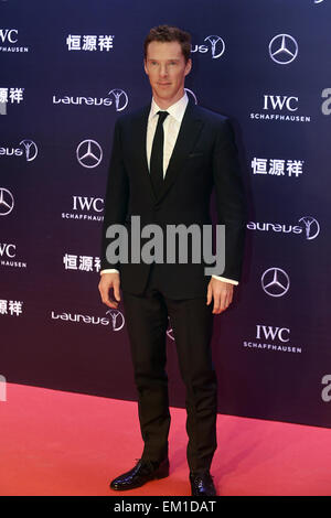 Shanghai, Chine. 15 avril, 2015. L'Acteur Benedict Cumberbatch hôte (Royaume-Uni uniquement) Laureus World Sports Awards (Royaume-Uni uniquement) Shanghai, Grand Théâtre de Shanghai, Chine 15 avril 2015 Dit is77473 assiste à la Laureus World Sports Awards 2015 au Grand Théâtre de Shanghai le 15 avril 2015 à Shanghai, Chine Allstar Crédit : photo library/Alamy Live News Banque D'Images