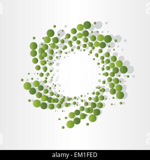 Les atomes vert micro eco design abstract background Illustration de Vecteur