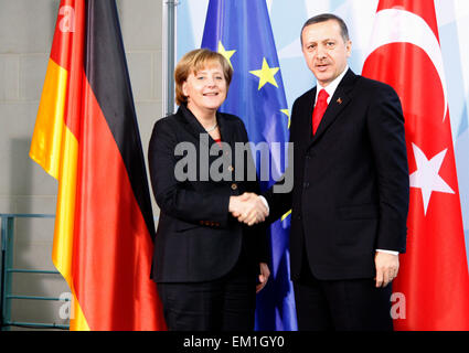 BKin, Angela Merkel, Recep Tayyip Erdogan - Treffen der dt. Bundeskanzlerin mit dem tuerkischen MP am 8. Februar 2008, Bundeskan Banque D'Images