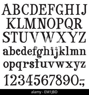 Des chiffres et des lettres logo vector modèle. font ou icône abc. Banque D'Images