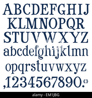 Chiffres et lettres logo vector modèle. font ou icône abc. Banque D'Images