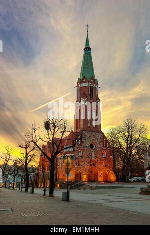 Église sur la rue principale de Monte Cassino à Sopot, Pologne. Banque D'Images