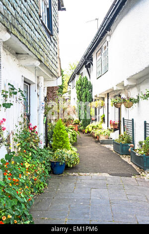 Lane à Hawkshead, Lake District, Cumbria Banque D'Images