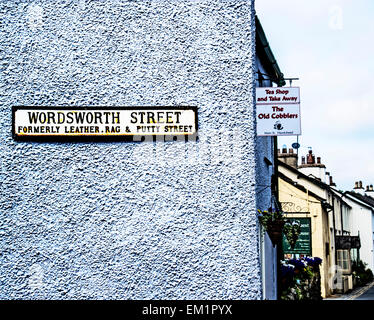 Lane à Hawkshead, Lake District, Cumbria Banque D'Images