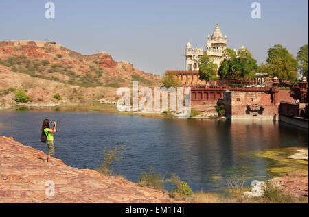 Mausolée Jaswant Thada, Jodhpur, Rajasthan, India Banque D'Images