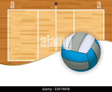 Un terrain de volley-ball et de volley-ball background illustration. Prix pour copie. Banque D'Images