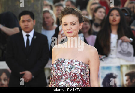 London, UK, UK. Apr 15, 2015. Carey Mulligan assiste à la première mondiale de '' loin de la foule" à BFI Southbank. © Ferdaus Shamim/ZUMA/Alamy Fil Live News Banque D'Images