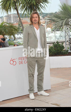 CANNES, FRANCE - 22 MAI 2012 : Brad Pitt à une séance de photos pour son nouveau film 'Tuer doux' en compétition au 65e Festival de Cannes. 22 mai 2012, Cannes, France Banque D'Images